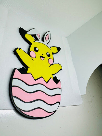 Pikachu - Easter Decoration - BRAND NEW - UNIQUE - Colours are customisable