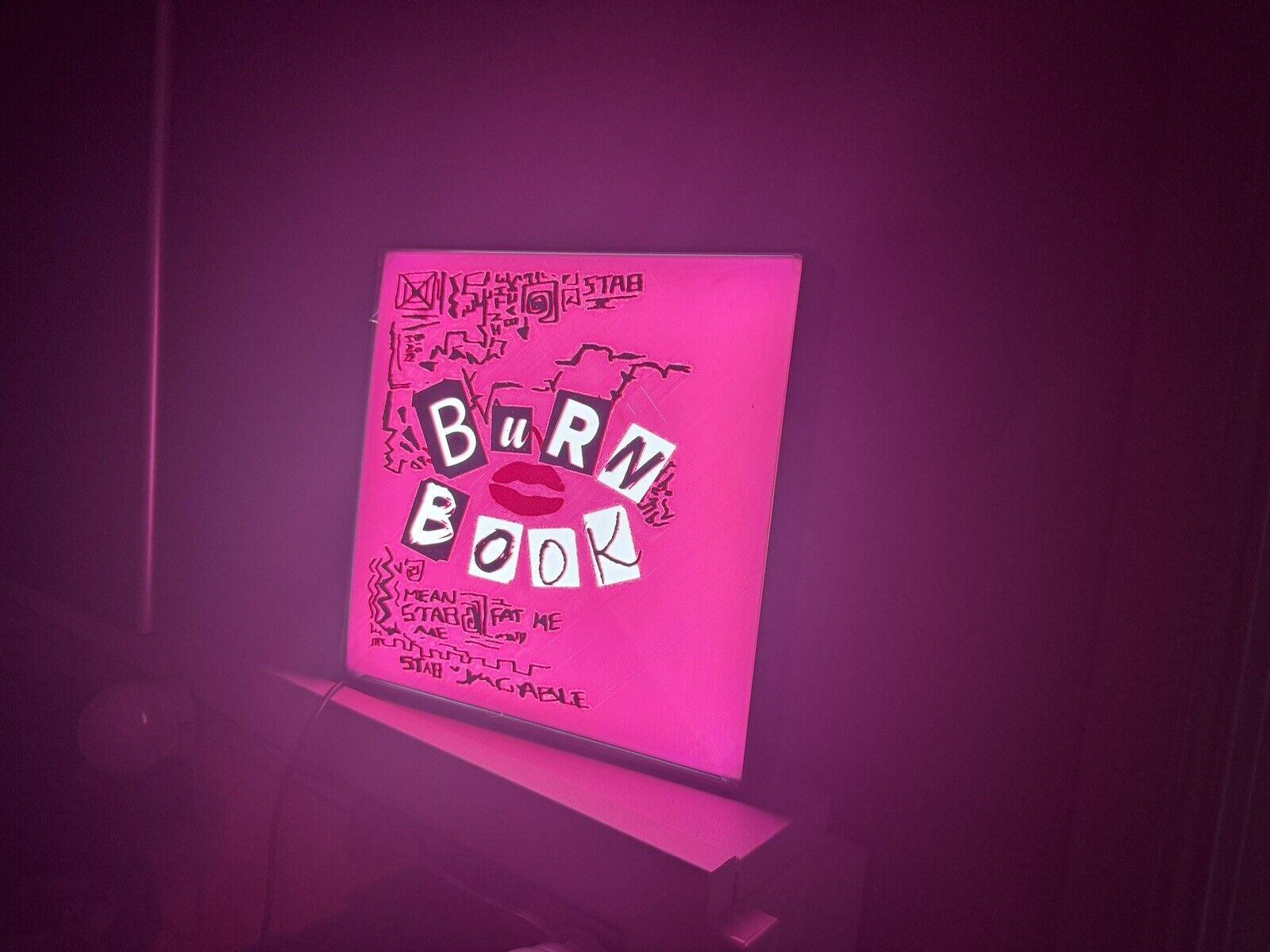Unique Mean Girls themed “Burn Book” LED light up sign - Michael's 3D World